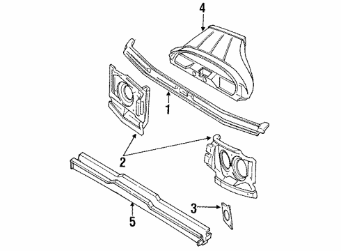 1994 Toyota Previa Radiator Support Diagram