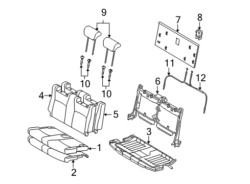 2004 Toyota Highlander Third Row Seats Diagram