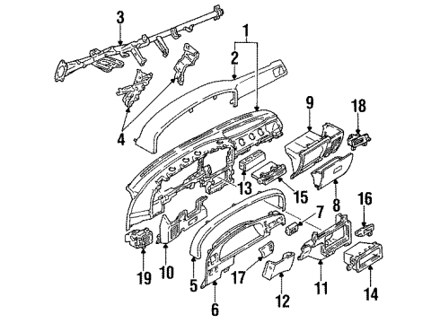 1994 Toyota Pickup Instrument Panel Diagram