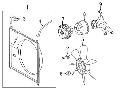 2018 Toyota Tundra Cooling System, Radiator, Water Pump, Cooling Fan Diagram