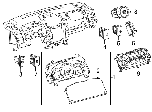 2016 Toyota Camry A/C & Heater Control Units Diagram