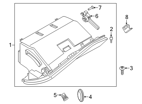 2024 Toyota GR Supra Glove Box Diagram