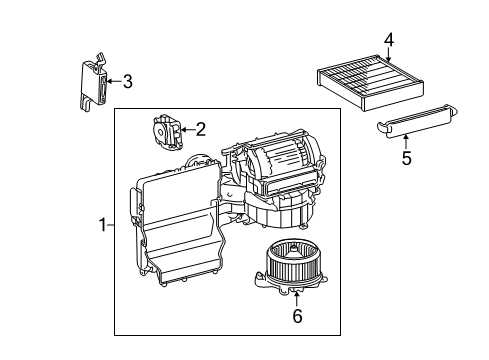 2020 Toyota Sienna Blower Motor & Fan Diagram