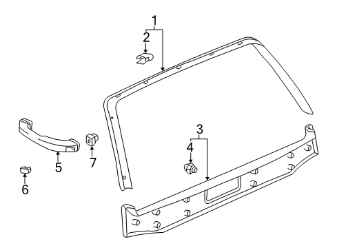 Plate, Front Door Armrest Diagram for 74293-32010