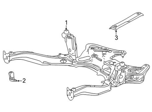 2022 Toyota Corolla Cross Suspension Mounting - Front Diagram