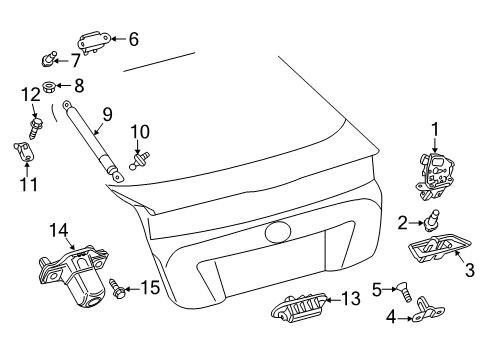 2021 Toyota Prius AWD-e Lift Gate Diagram