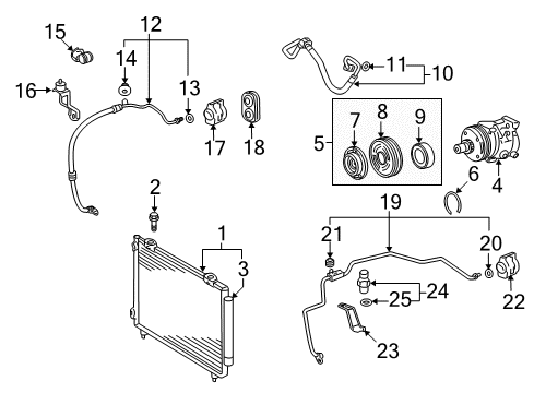 2004 Toyota Corolla Clutch Coil Diagram for 88411-02050