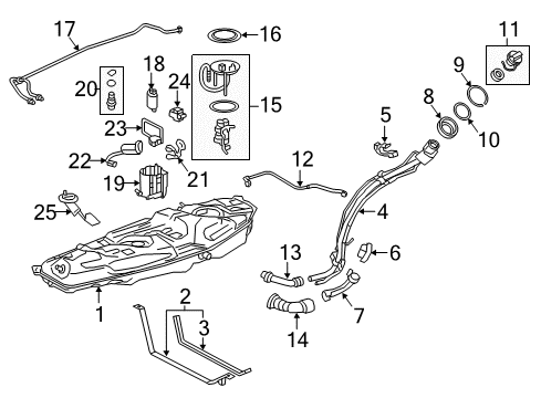 Seat, Fuel Tank Band, Passenger Side Diagram for 77681-21010