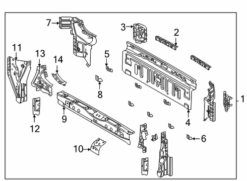 2022 Toyota Sienna Rear Body Diagram