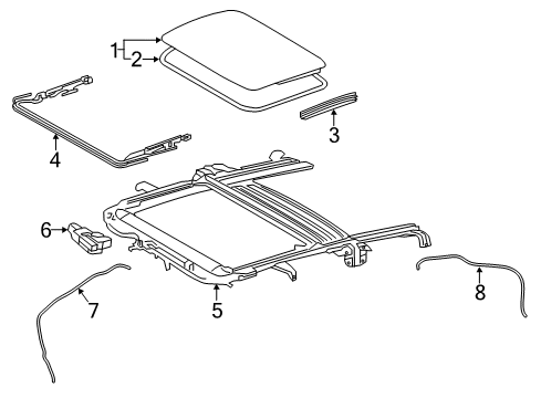 2021 Toyota Prius AWD-e Sunroof Diagram