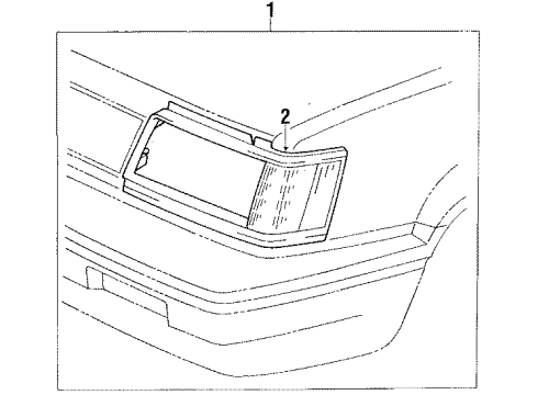 1985 Toyota Tercel Lens, Passenger Side Diagram for 81611-16140