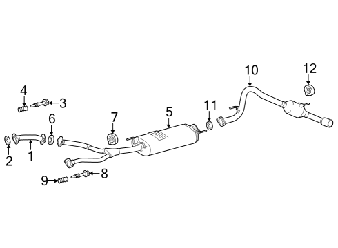 2024 Toyota Sequoia Exhaust Components Diagram