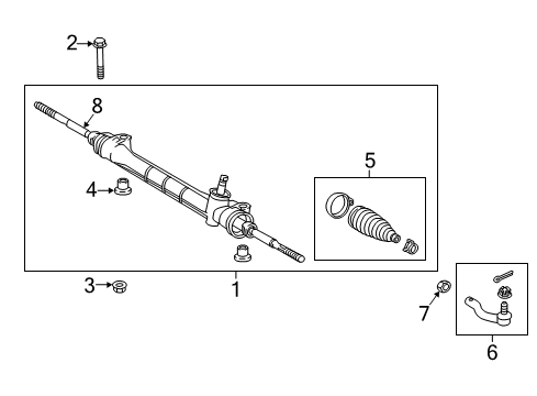 2018 Toyota Corolla iM Steering Column & Wheel, Steering Gear & Linkage Diagram