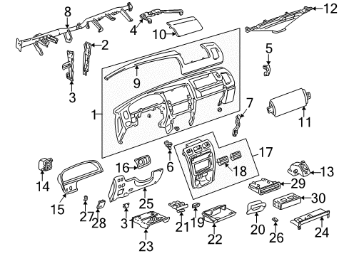 1996 Toyota 4Runner Cluster & Switches, Instrument Panel Diagram