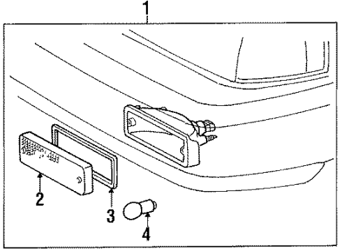 1987 Toyota Tercel High Mount Lamps Diagram