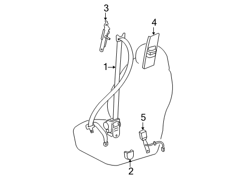 2010 Toyota RAV4 Seat Belt Diagram