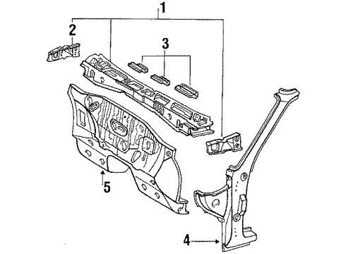 1987 Toyota Tercel Dash Panel Diagram for 55101-16280
