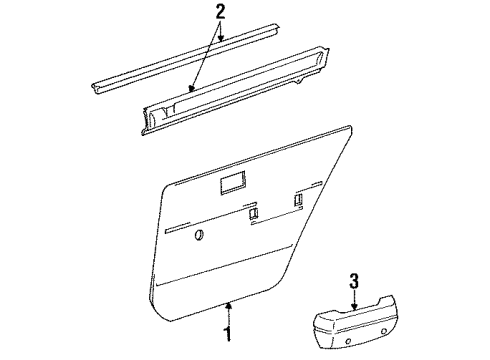 1993 Toyota Tercel Interior Trim - Rear Door Diagram