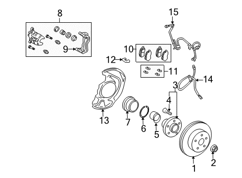 Plate, Pad Support(For Front Disc Brake), Upper Diagram for 47716-48120