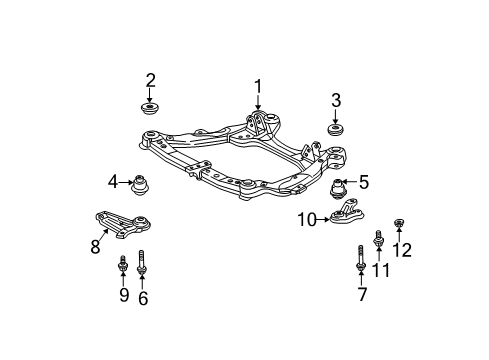 2004 Toyota Highlander Suspension Mounting - Front Diagram