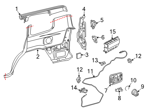 2017 Toyota Land Cruiser Fuel Door Diagram