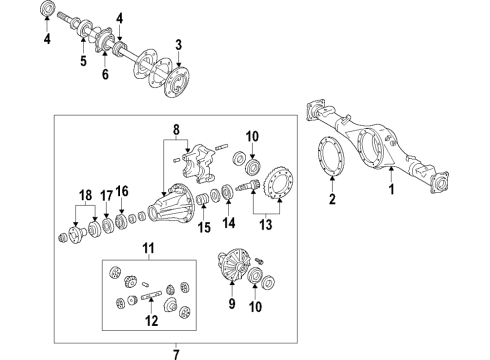 2022 Toyota Tacoma Rear Axle, Differential, Propeller Shaft Diagram