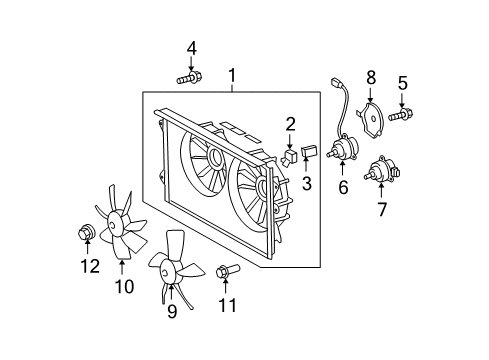 2009 Scion tC Cooling System, Radiator, Water Pump, Cooling Fan Diagram