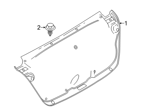 2016 Scion iA Interior Trim - Trunk Lid Diagram