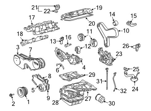 2006 Toyota Highlander Oxygen Sensor, Driver Side Diagram for 89465-48170