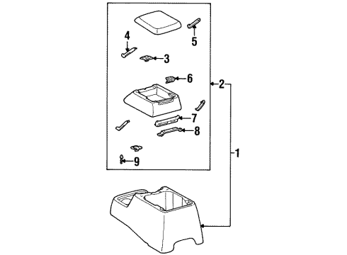 1998 Toyota T100 Rear Console Diagram