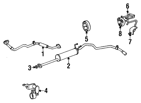 1984 Toyota Pickup Exhaust Components Diagram