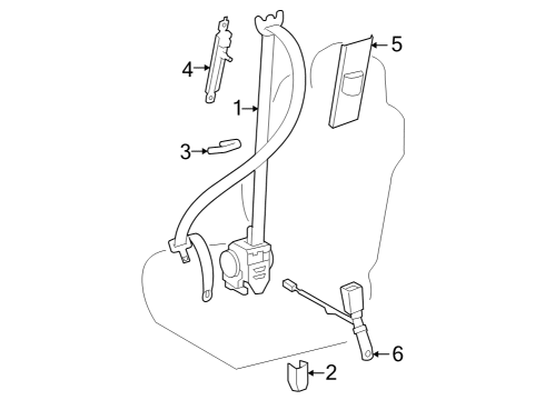 2024 Toyota Sequoia Front Seat Belts Diagram