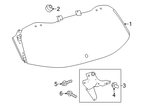 2017 Toyota Highlander Lift Gate - Glass & Hardware Diagram 2 - Thumbnail