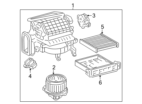 2004 Toyota Avalon Blower Motor & Fan Diagram