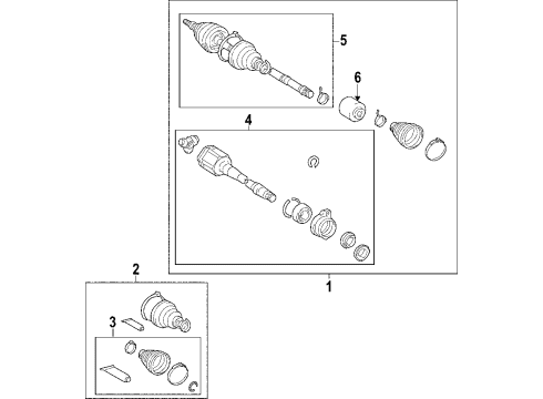 2010 Toyota RAV4 Front Axle Shafts & Joints, Drive Axles Diagram