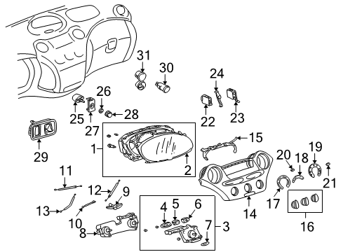 2003 Toyota Echo Switch Assembly, Outer Mirror, Driver Side Diagram for 84872-02060