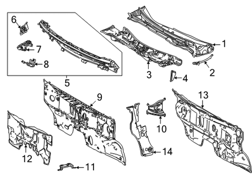 2022 Toyota Sienna Cowl Diagram