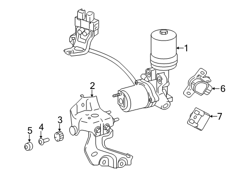 2016 Toyota Camry ABS Components Diagram
