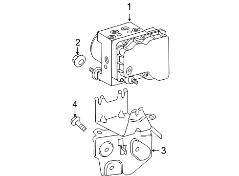 2004 Toyota Sienna ABS Components Diagram