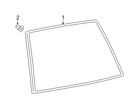 2000 Toyota RAV4 Back Door - Glass & Hardware Diagram