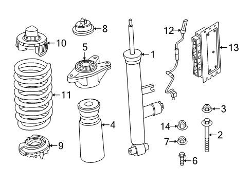 2024 Toyota GR Supra Shocks & Components - Rear Diagram
