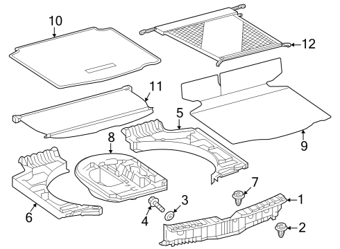 2022 Toyota Corolla Cross Interior Trim - Rear Body Diagram