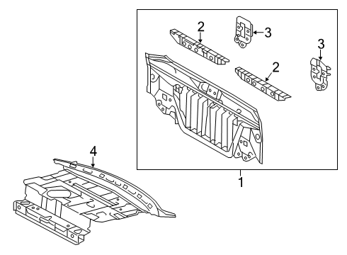 Bracket, Rear Bumper Cover Diagram for 58385-33060