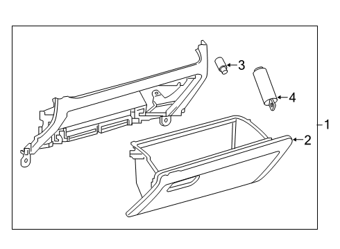 2023 Toyota RAV4 Prime Glove Box Diagram