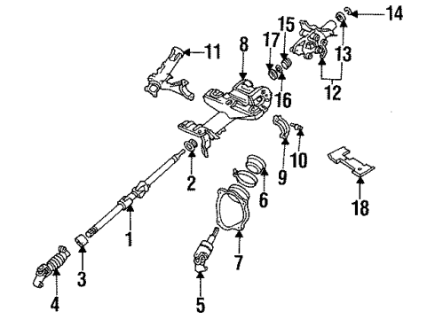 1998 Toyota Celica Shaft & Internal Components Diagram