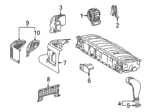 Duct, Dc/Dc Converter Intake Diagram for G92D1-42010