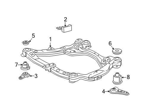 2004 Toyota Solara Suspension Mounting - Front Diagram