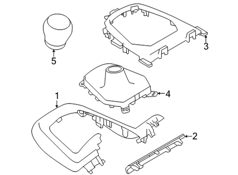 2022 Toyota GR86 Shifter Trim Diagram