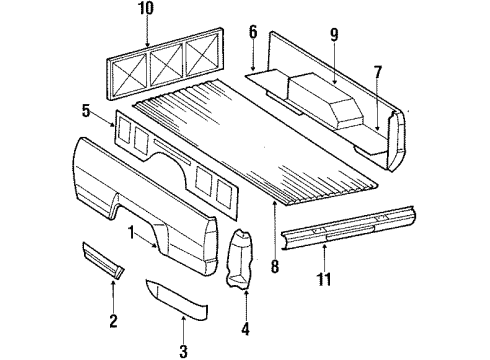 1988 Toyota Pickup Box Assembly Diagram