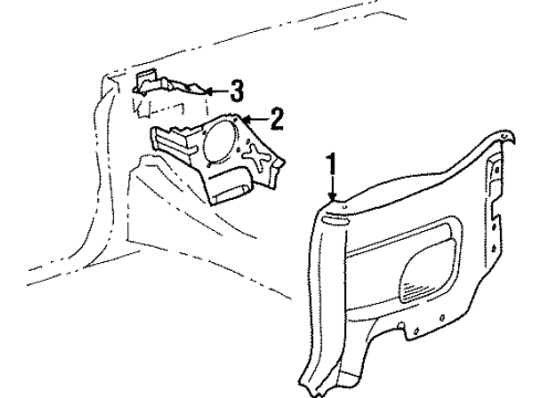 1997 Toyota Paseo Interior Trim - Quarter Panels Diagram